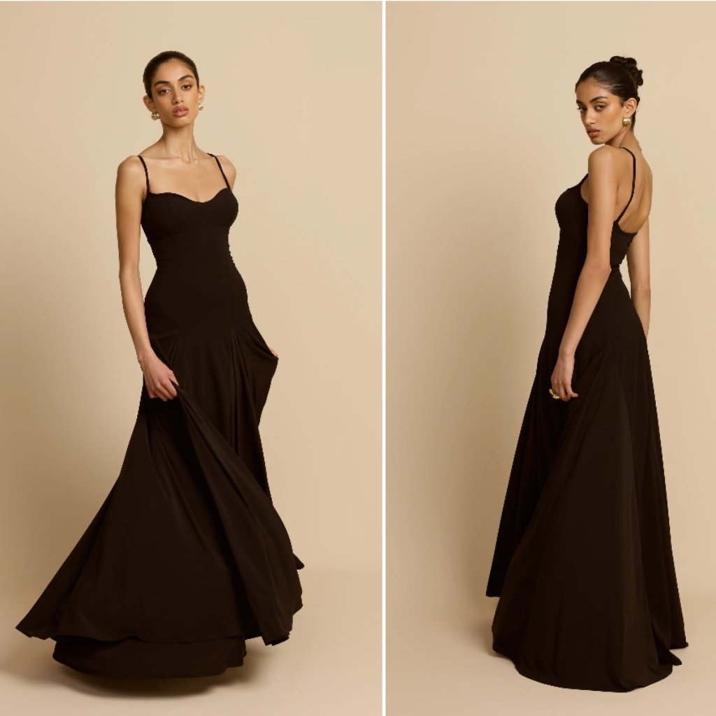 Arcina Ori Paloma Black Maxi Dress Nwot